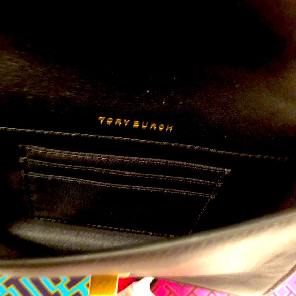 Authentic Tory Burch Georgia Quilted Turnlock Mini Black Leather Shoulder Bag. - Picture 7 of 8